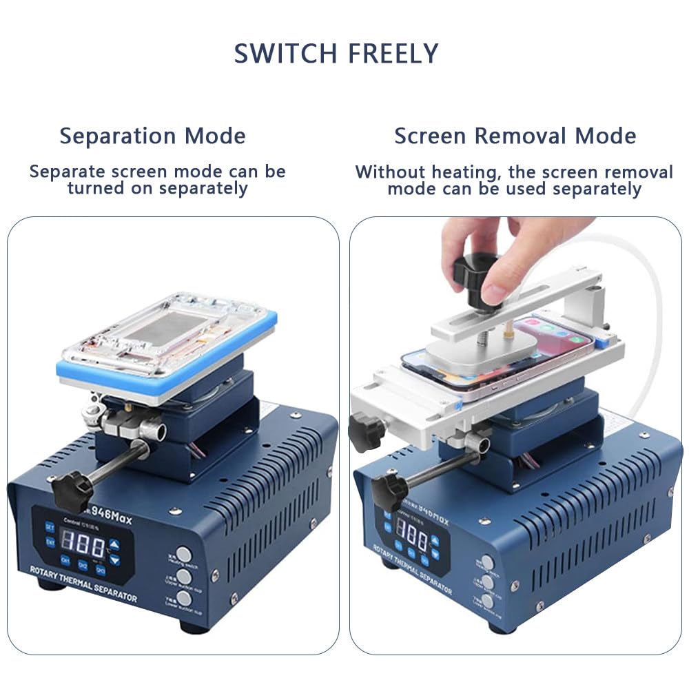Herramienta separadora de pantalla LCD, abrazadera de fijación ajustable, herramienta de extracción de pantalla de teléfono móvil giratoria de 185° para reparación de cubierta trasera y pantalla