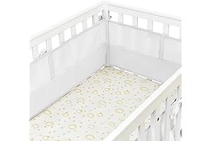 Trend Lab Breathable Mesh Liner For Life Size Cribs: 4-In-1 Grey Covers