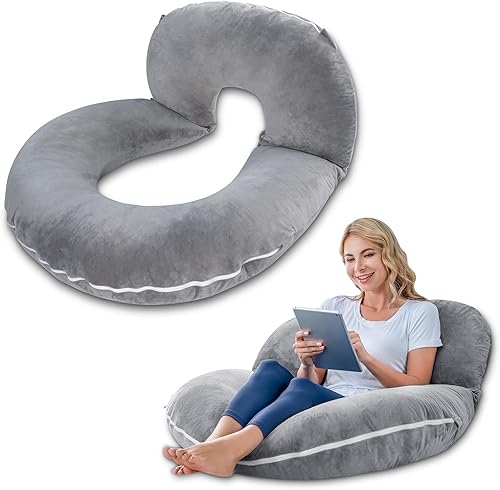 Miniatura 10 de INSEN Almohada de Lectura, Almohada para la Espalda para Sentarse en la Cama y el Sofá, Almohada para Juegos para Adultos, Soporte para Sentarse en