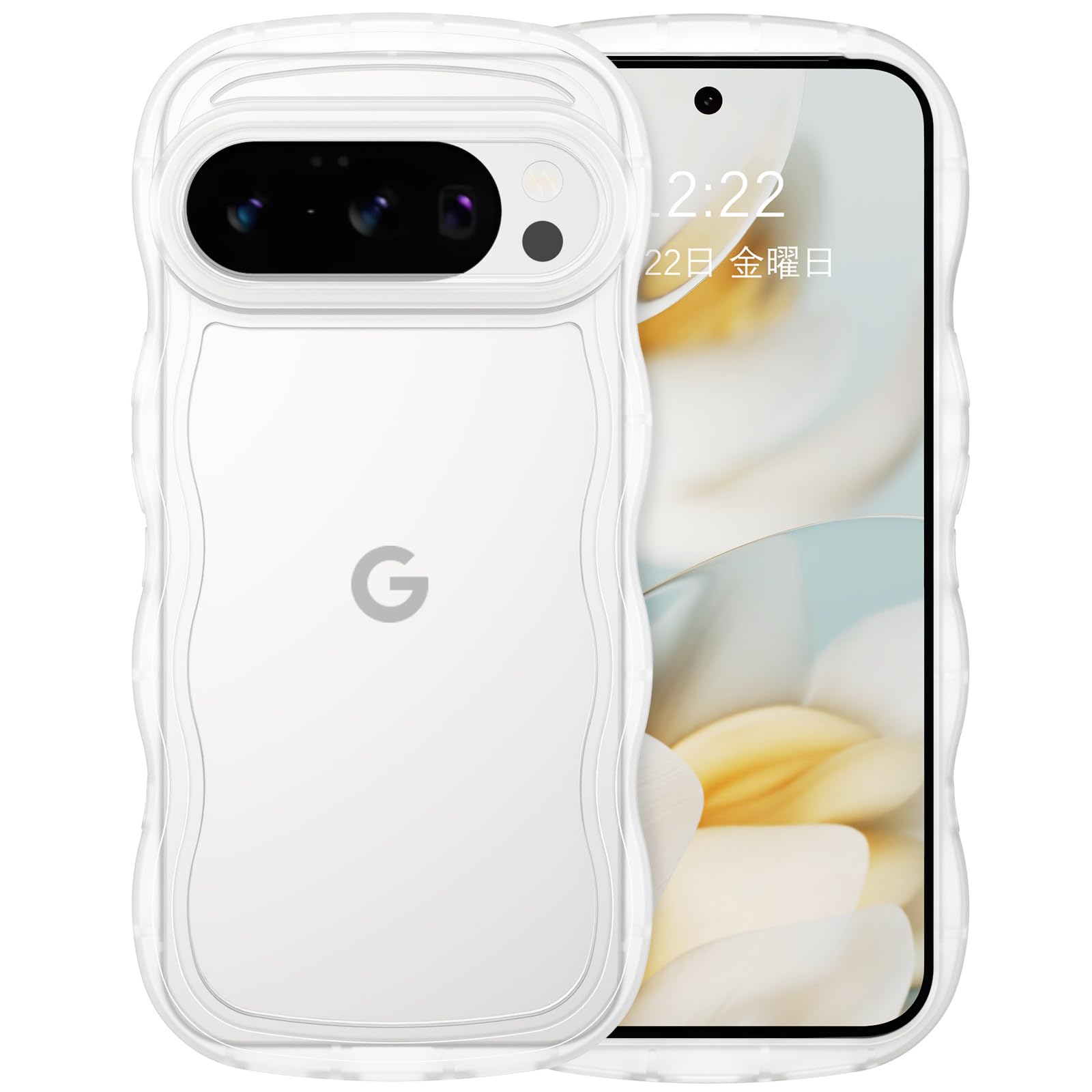 Amazon.co.jp: GUAGUA Google Pixel 10 ケース クリア ウェーブ