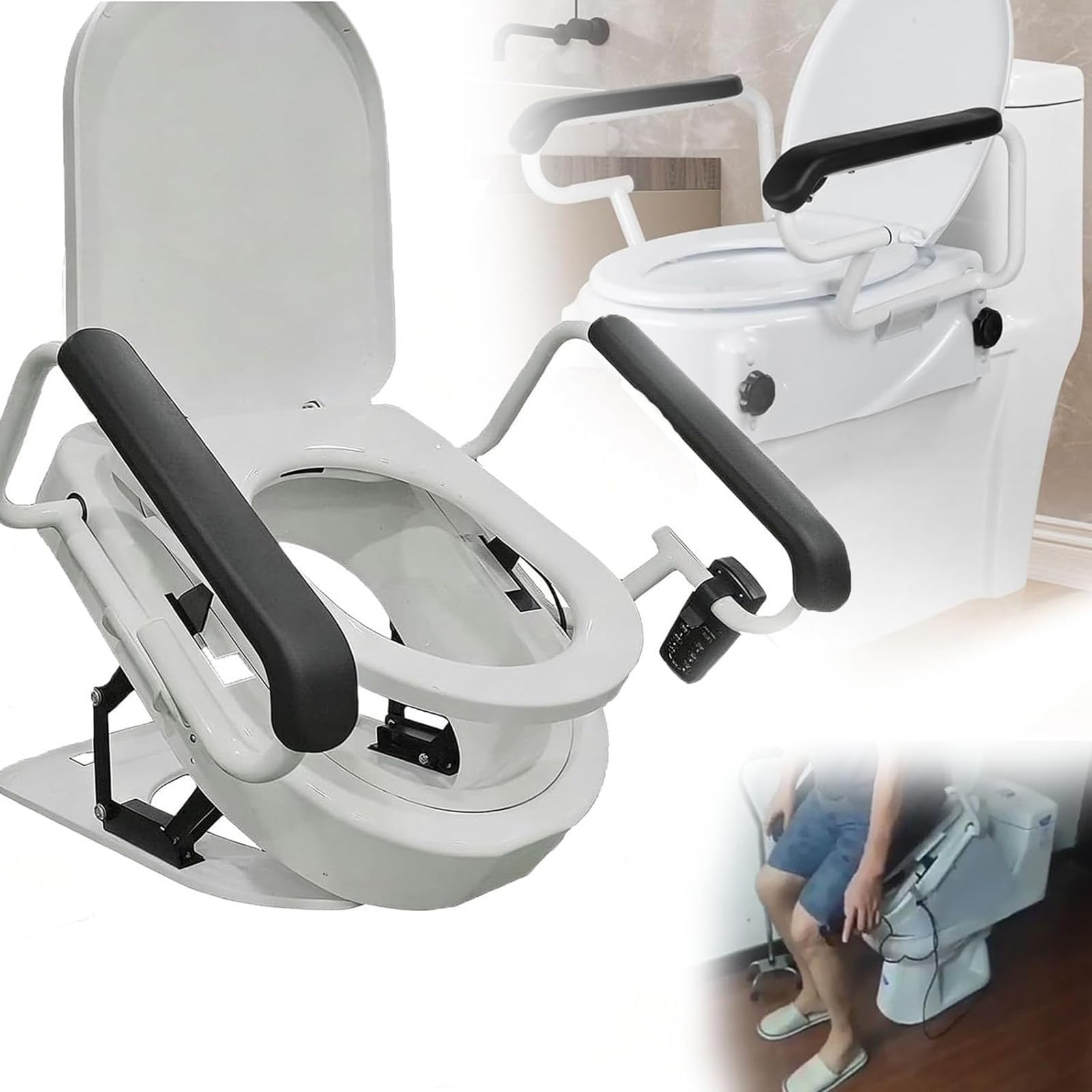 Élévateur Toilettes Électrique Pour Seniors, Capacité 150 Kg (330 Lb)