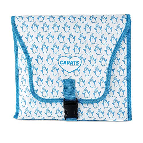 Image of Carats Car Seat Cooler for Baby with COOLTECH - Baby Car Seat Cooling Pad (Penguin Blue)