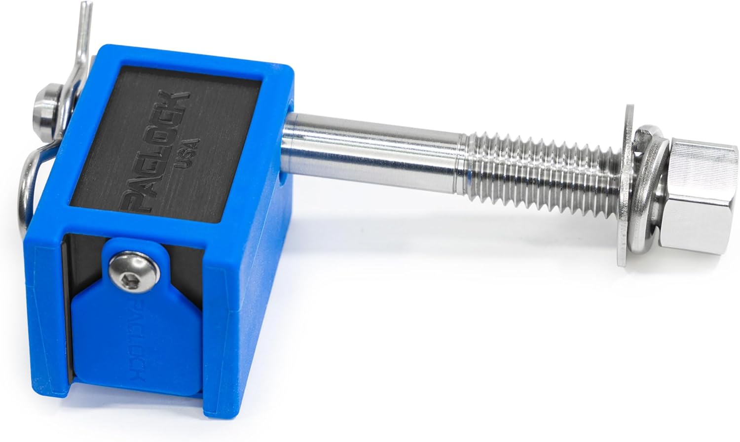 PACLOCK's 80-Series Trailer Hitch Lock, Standard Rekeyable (SR), YK-1" Pin for Yakima Bike Racks, Keyed Differently w/ 2 Keys, Black