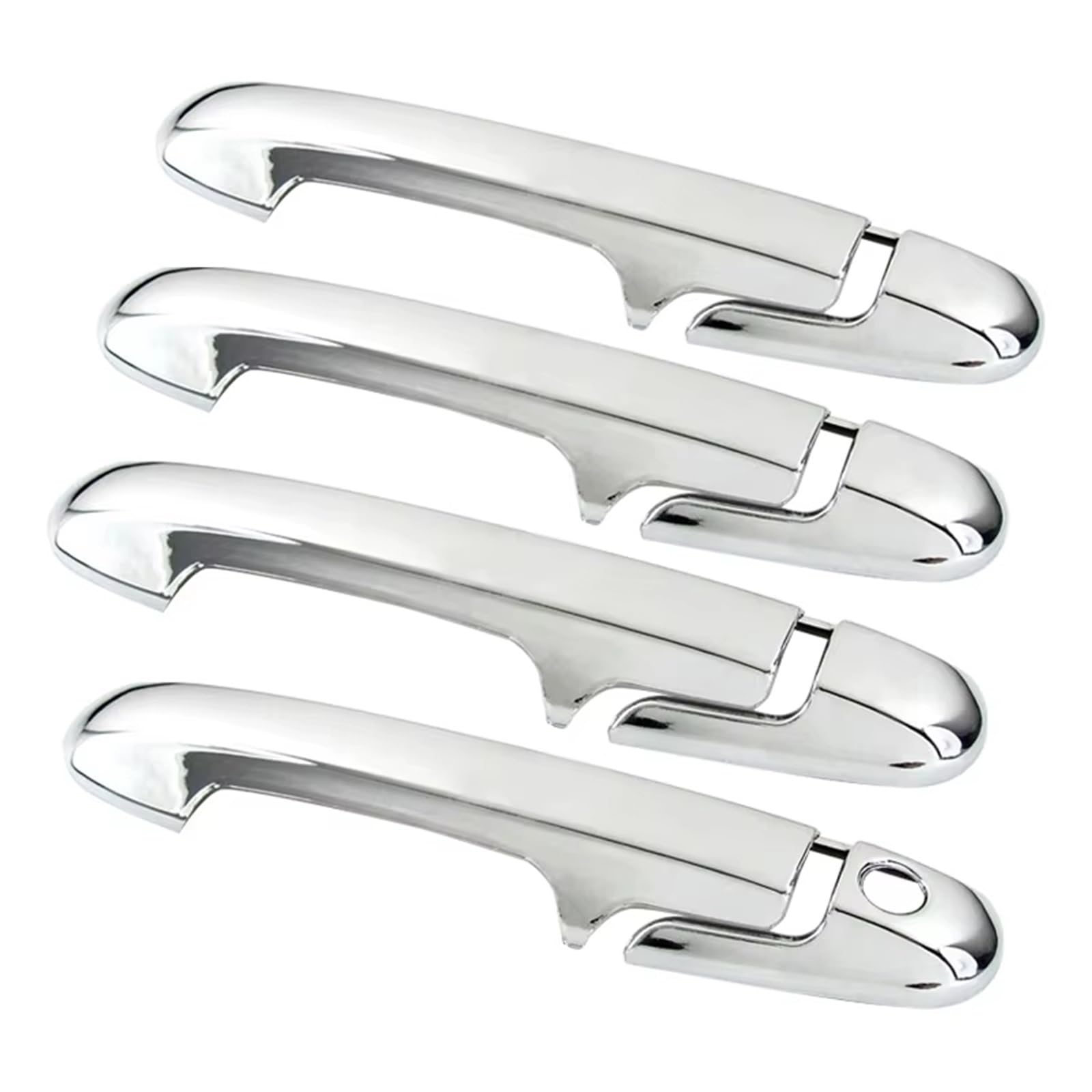 ZJYZYQ Car Sliding Outer Door Handle for Accord for Sedan 2003-2007 Silver Door Handle Cover Trim ABS