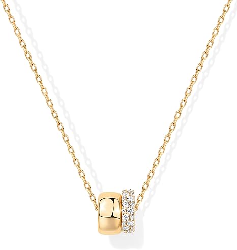 人気ブランド【PAVOI】 CZ Rondelle Pendantネックレス Amazon.com: PAVOI Rhodium Plated CZ Rondelle Pendant