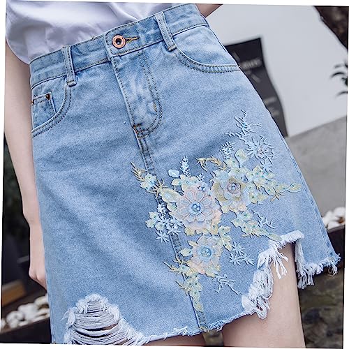 Patches dentelle brodée multicolores multi-usages pour customisation de vêtements - 3