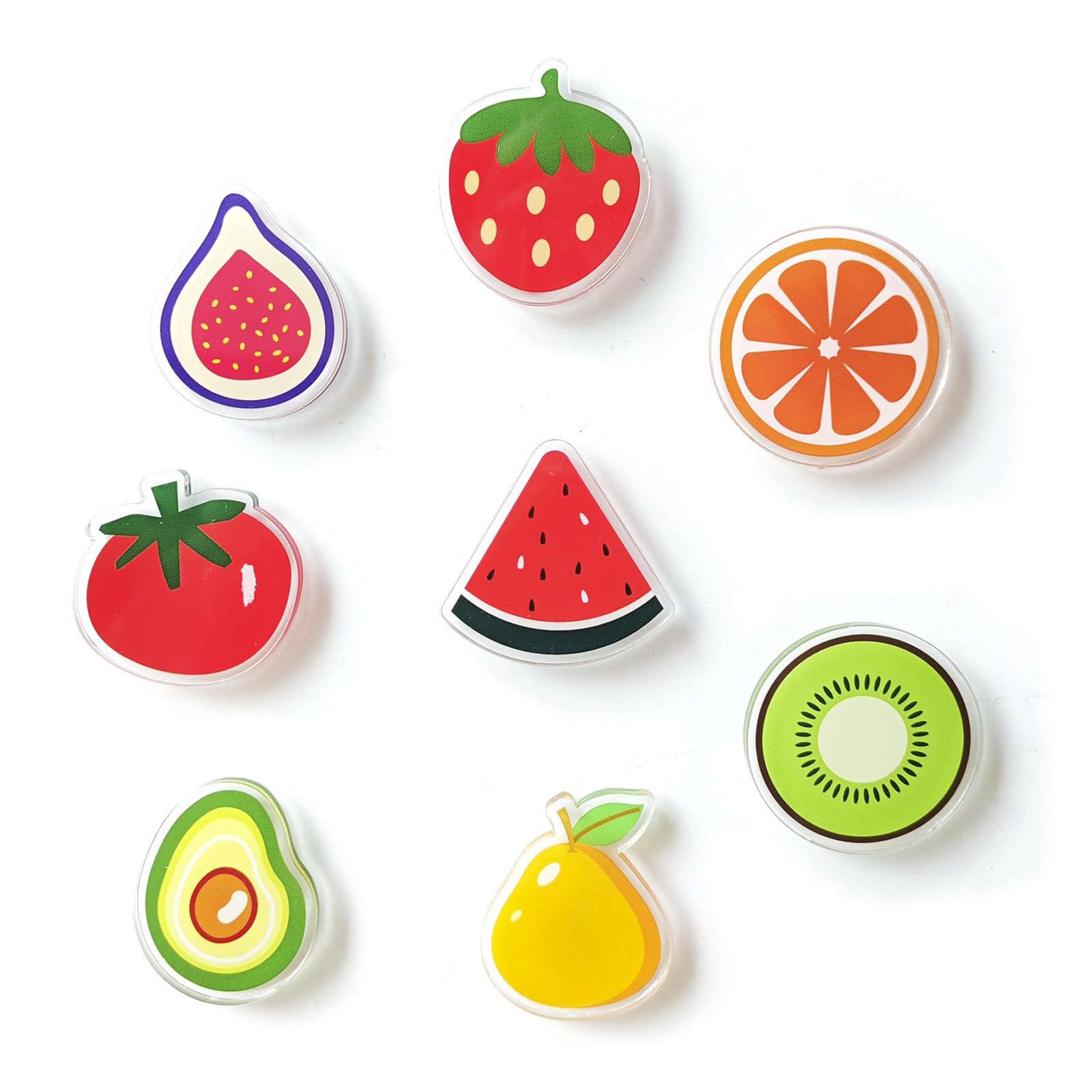 Janvelle Fruit Party 8Pcs Cute Fridge Magnets,Fruit Decorative Magnet For Refrigerator