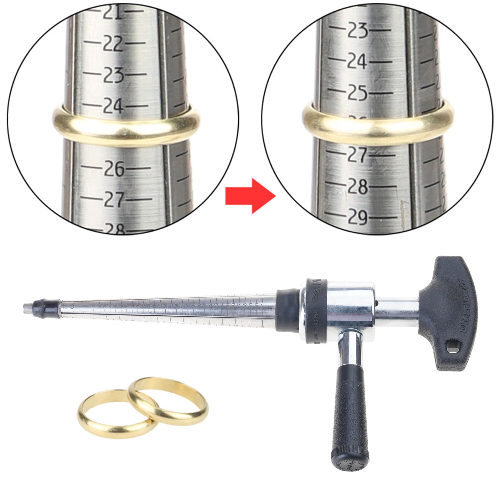 Ajustador ajustable, cómodo anillo estirador, accesorios de joyería cómodos, ajustador de tamaño para anillos