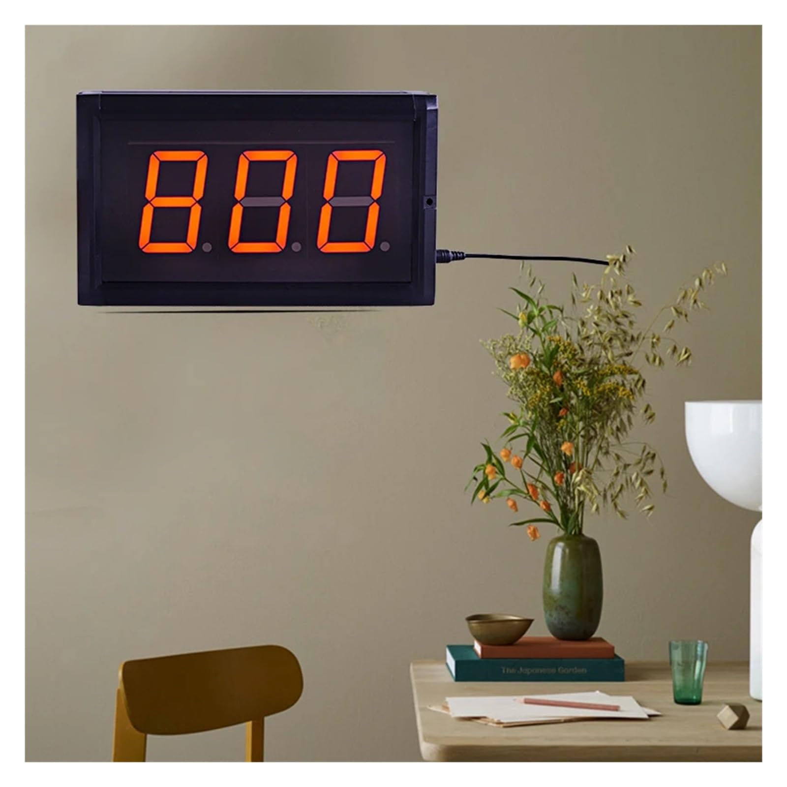3 Zoll 3-stelliges LED-Display, digitaler Sicherheits-Tageszähler, Wandmontage, Fernbedienung, einseitiges, voll rotes Display Einsatz in Mehreren Szenarien