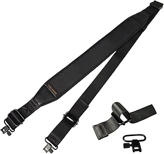 Two Point Rifle Sling with Removable Swivels Comfortable Padded Shoulder Adjustable Strap Sling for Outdoors - THREE ARCHERS