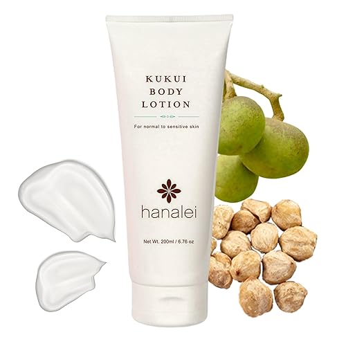 Hanalei Loción corporal Kukui sin crueldad y sin parabenos, hidratante sin colorantes con aceite de nuez de Kukui, manteca de karité y aceite de