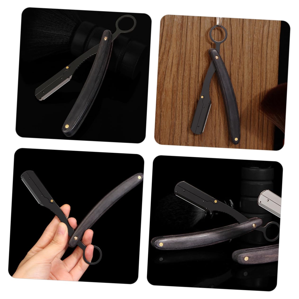 MERRYHAPY Men's Razor Beard Shaving Tool Barbers Razor Holder Stainless Steel Construction