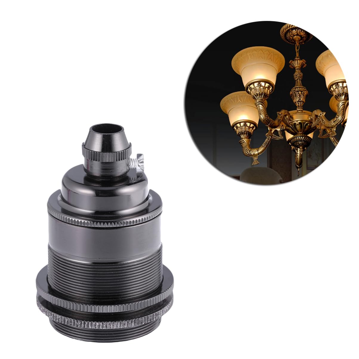 Angoily 2 Pezzi Portalampada E27 Antico Adattatore Per Attacco E27 Base Per Lampadina Vintage 250 W Capacità Di Carico 110 Per Illuminazione