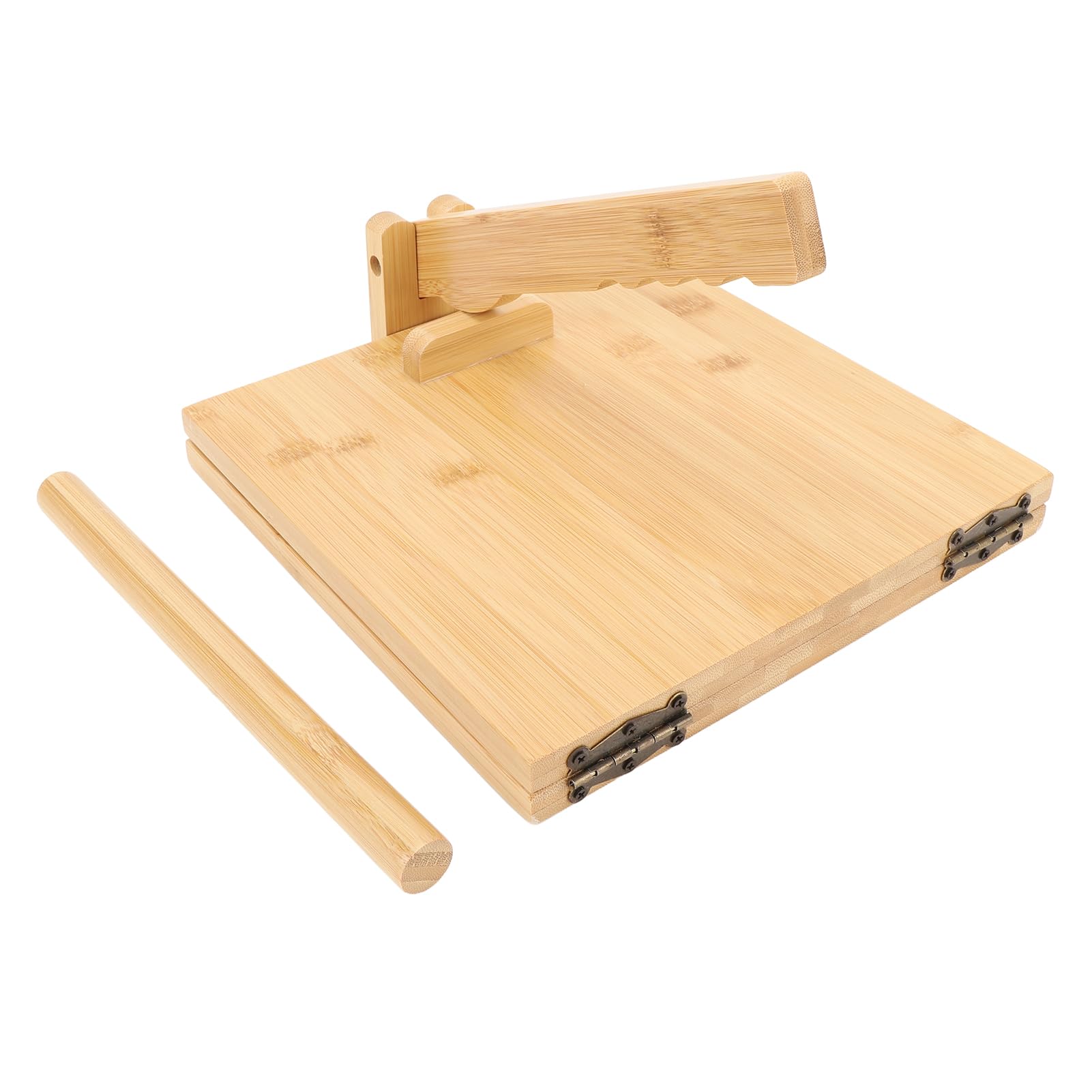 Wooden Tortilla Press Maker, Rustproof Hinge, Easy, Quick Meals, Restaurant Quality, Multipurpose Dough Press, Fun & Admiration, Includes Parchment Paper, Pizza