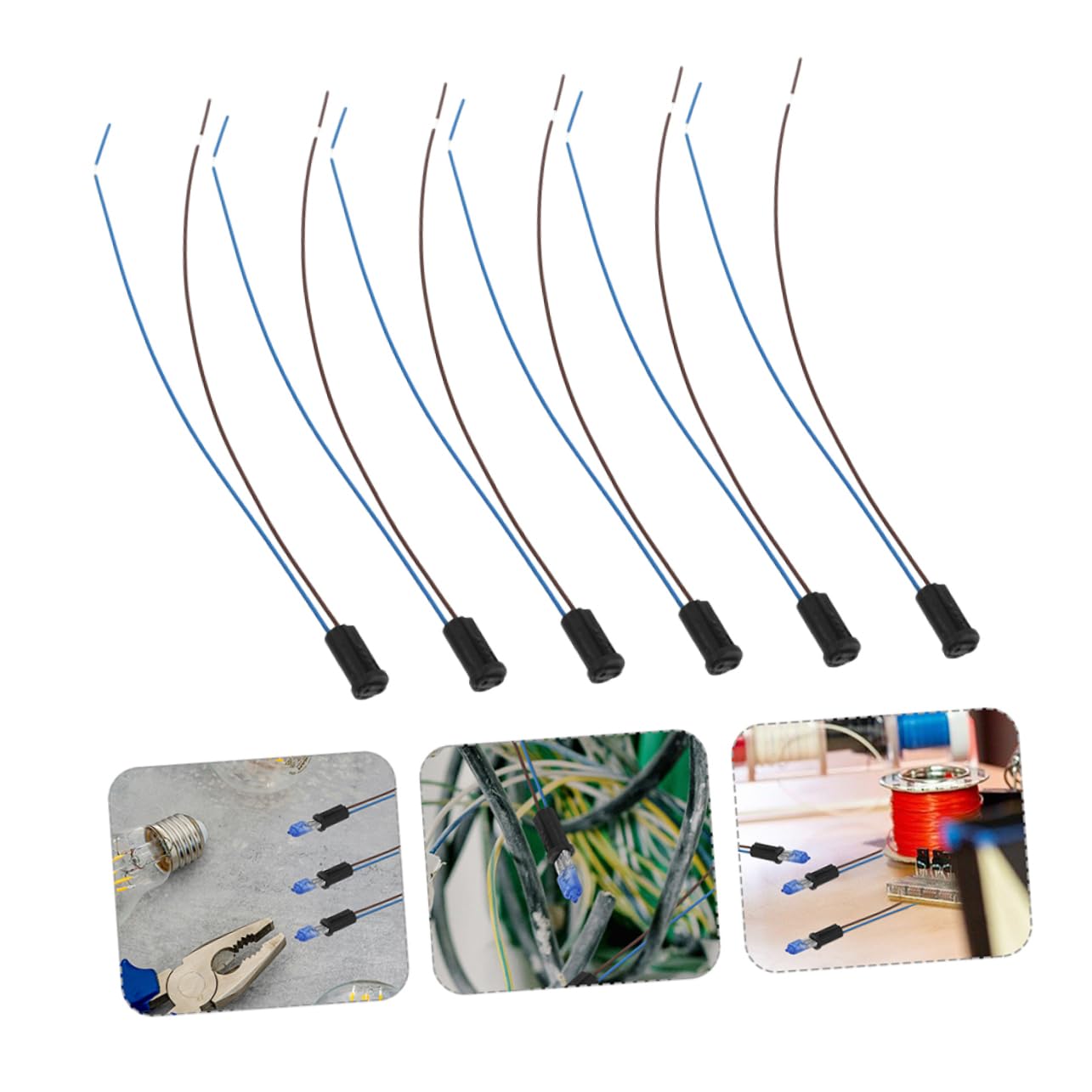 Gadpiparty 6 Szt. Mini G4 Gniazdo Żarówki Plastikowa Oprawka Lampy Niskonapięciowa Podstawa Żarówki LED G4 Gniazdo Żarówki Podstawa Lampy Miniaturowe Podstawy