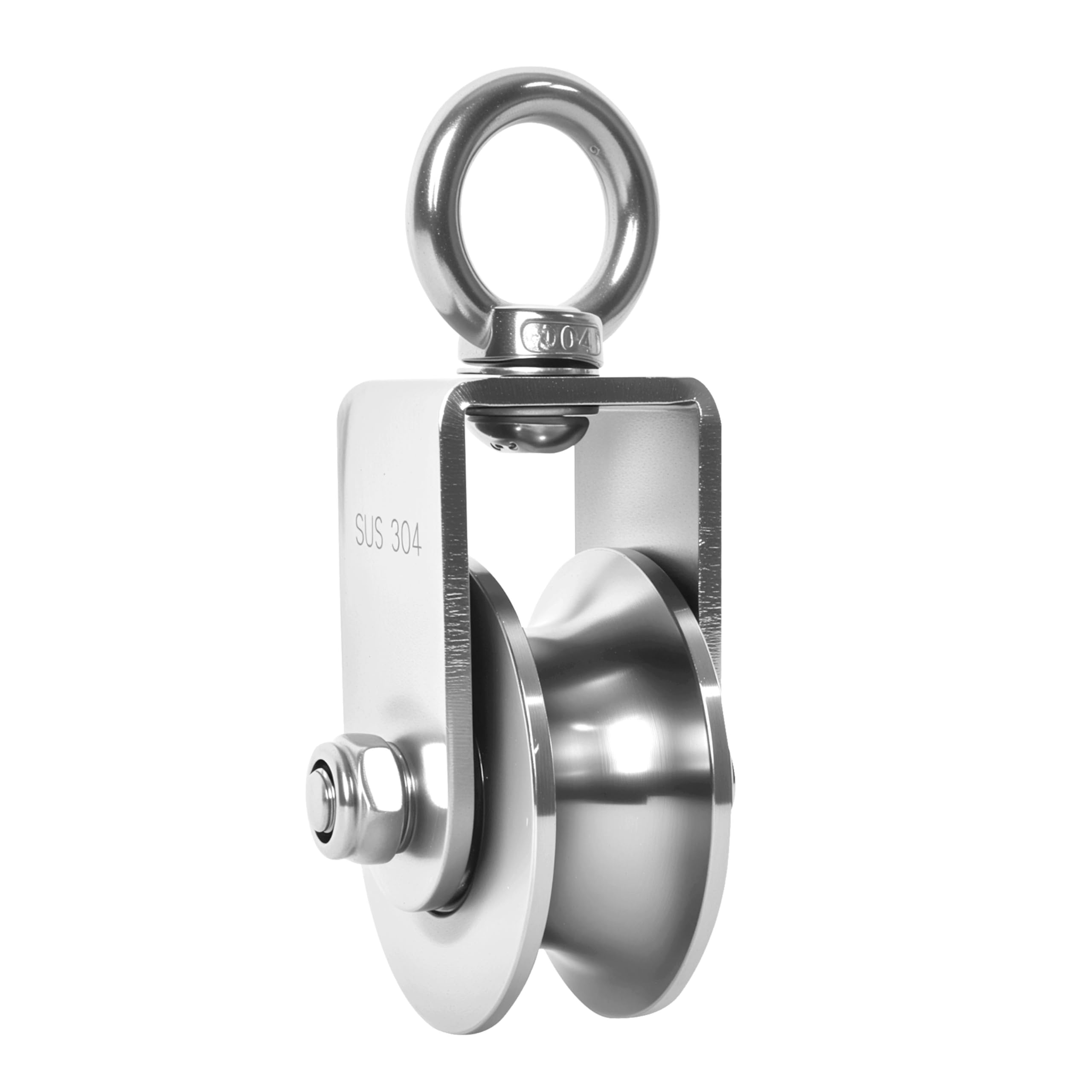2 Pack 30mm U Groove Cable Pulley Wheel,304 Stainless Steel Swivel Pulley — Amazon image 15