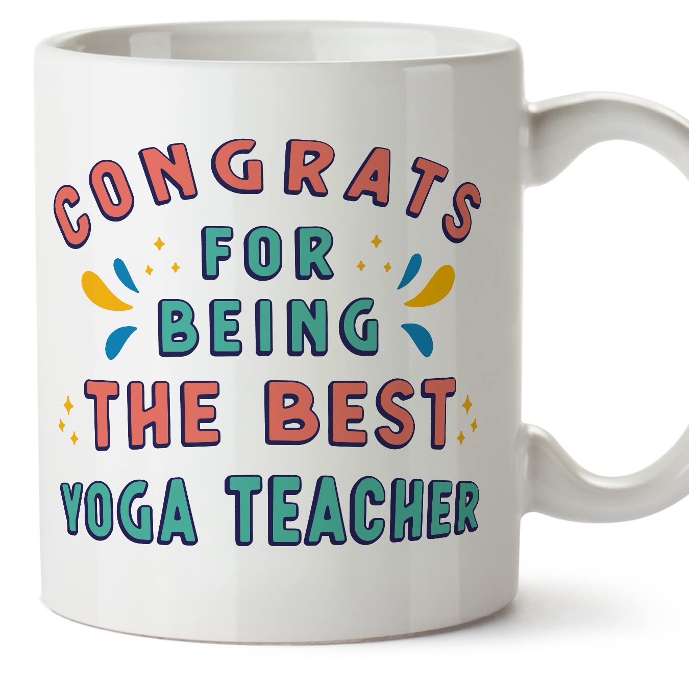 MUGFFINS Yoga Teacher Mug - in English - Congrats for Being The Best - Funny Gift for Colleagues - Ceramic 11oz Mug