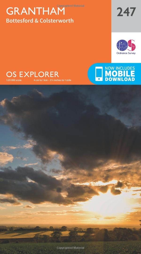 Grantham Map | Bottesford & Colsterworth | Ordnance Survey | OS Explorer Map 247 | England | Walks | Hiking | Maps | Adventure