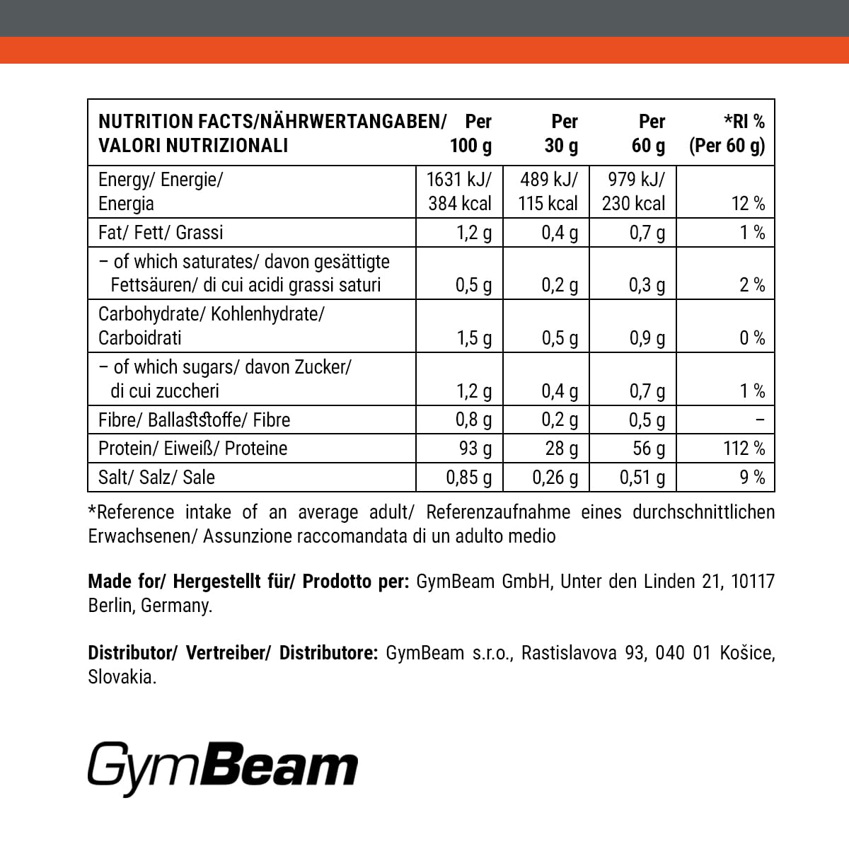 GymBeam Proteine del Manzo – Proteine in Polvere Idrolizzate con Oltre il 90% – Senza Lattosio, Basso Contenuto di Grassi e Zuccheri – Ideali come Post-Workout (1000 g, Cioccolato)