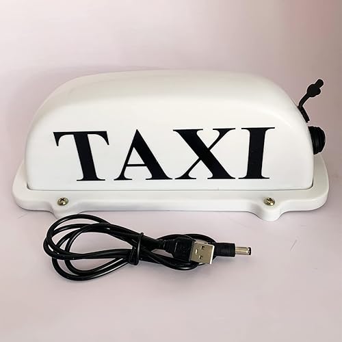 Miniatura 5 de USB recargable batería taxi superior luz techo taxi señal con base magnética impermeable taxi cúpula luz