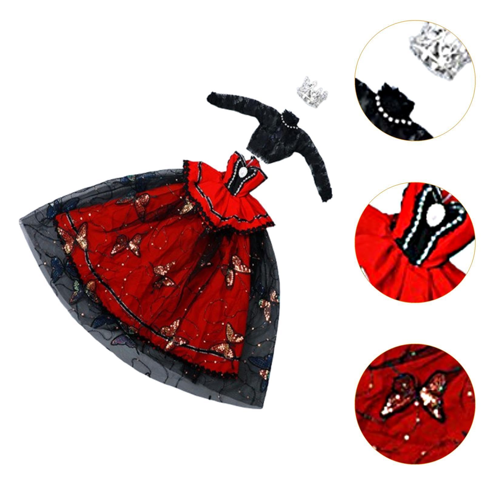 ✴︎ちょっと休憩中✴︎ビスクドール用♡ドレス(深紅)セット Amazon.co.jp: 60cm BJDドール用ロリータプリンセスドレスは、SD13に