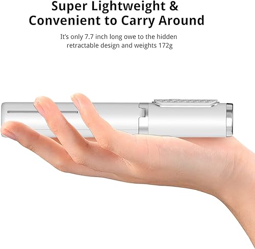 Miniatura 5 de ATUMTEK Palo de Selfie Trípode, 3 en 1 trípode de aluminio extensible para teléfono con control remoto Bluetooth desmontable, compatible con iPhone