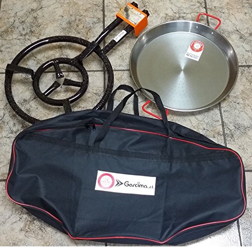 Garcima PAELLERO 40 CM + PAELLERA 42 CM + BOLSA - Sarten - Set de sartenes - 40 cm, 42 cm - No pegajoso - Especial para paella
