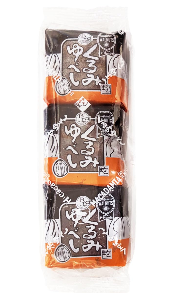 Amazon.co.jp: 【みよし堂公式】くるみゆべし3個入り袋 和菓子 東北