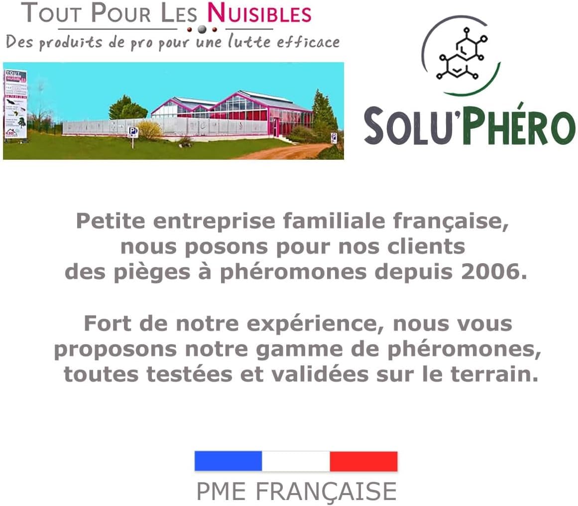 SOLUPHERO - 12 Phéromones Mineuse Marronnier Bio - Efficacité par Capsule de 4 à 6 Semaines - Phéromone Écologique de Contrôle de Cameraria Ohridella