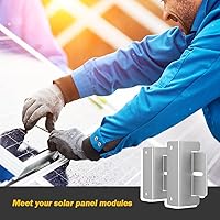 Vista 7 de BougeRV Soporte z de montaje para panel solar de 100 W, 150 W, 200 W, 300 W, soporte para RV, techo, barco, fuera de la red, juego de 4