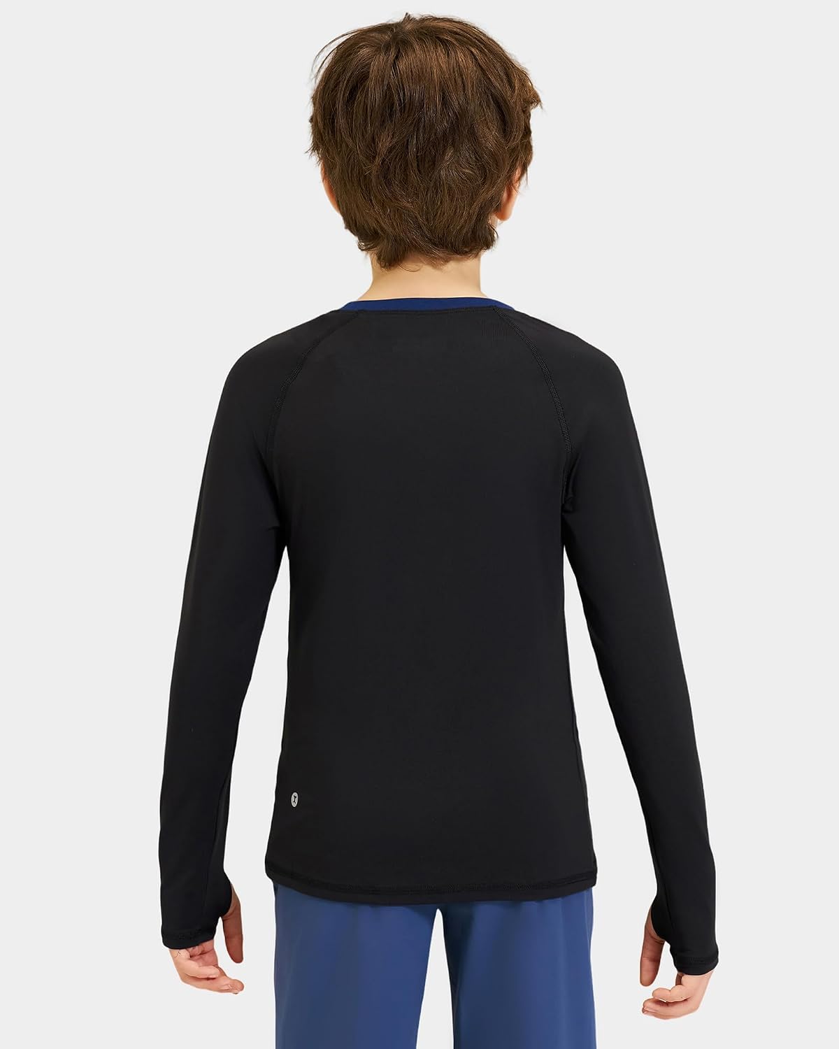 moodytiger Kids Long Sleeve Shirts Unisex Athletic Tops with Thumb Holes