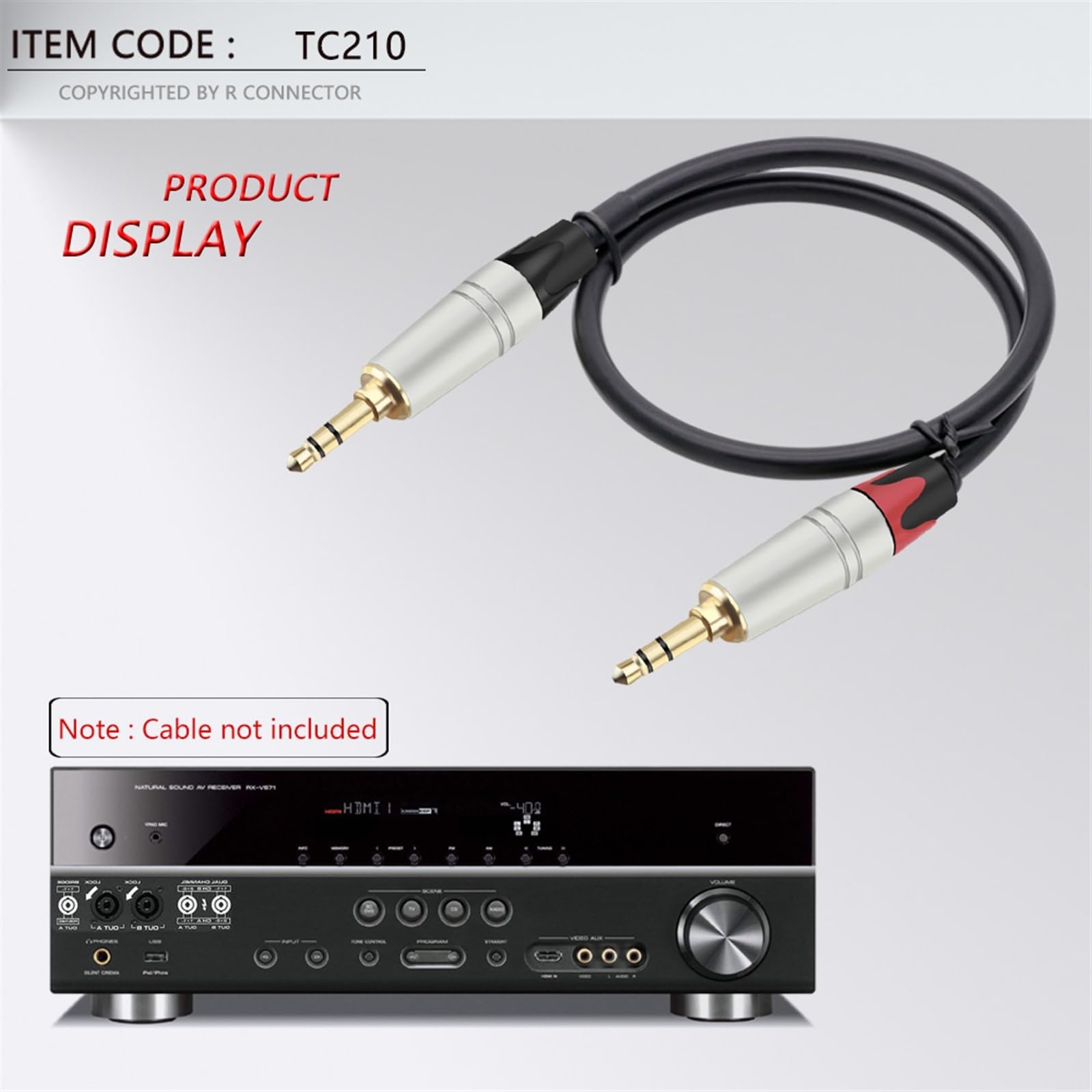 Connecteur de fil Audio stéréo à 3 pôles, prise mâle de 3.5mm, prise casque, prise stéréo de 3.5mm, connecteur de câble à 3 broches de 1/8 pouces, 10 pièces/lot (Color : TC210-MIX)