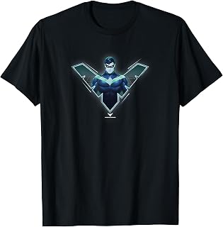 DC Comics Batman Nightwing Neon Glow Logo T-Shirt