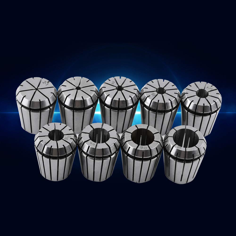 9 sztuk zestaw tulei zaciskowych ER32 uchwyt tulei zaciskowej do maszyny do grawerowania CNC i narzędzia tokarskie do frezowania 2-20mm (Nie zawieraj 14 mm)
