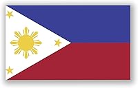 Vista 1 de Pegatina de vinilo de la bandera de Filipinas Pinoy Pilipinas Filipinas Filipina parachoques ventana coche 5 pulgadas por 3 pulgadas calidad premium