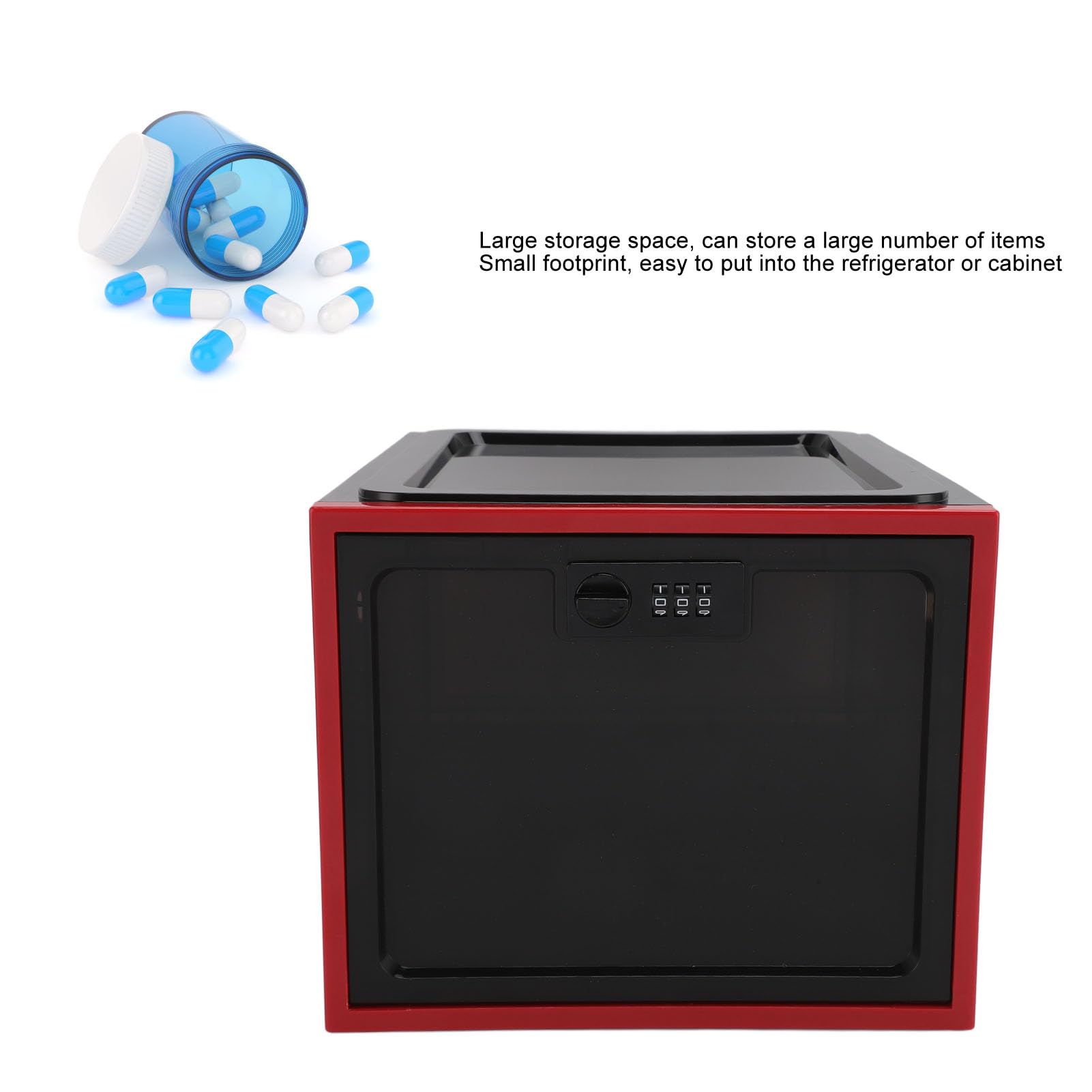 Medikamenten-Schließbox für Lebensmittel, Medikamente, Technik, abschließbare Aufbewahrungsbox mit 3-stelligem Zahlenschloss für Zuhause, Schlafsäle, Büro, Snacks, Telefon, Tablet