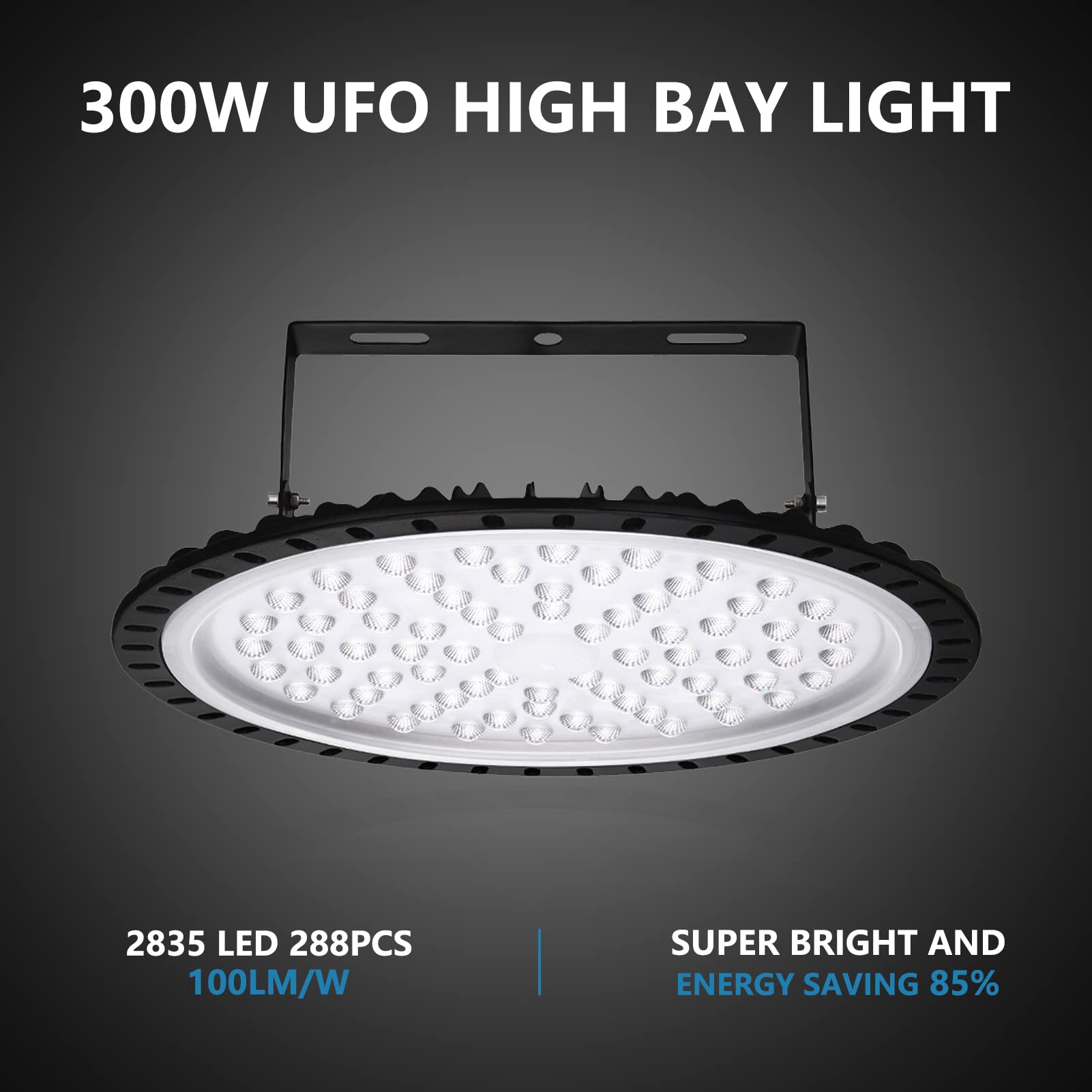 Viugreum UFO LED High Bay Light 300W 30000LM 5500K UFO Lights Warehouse Lighting IP65 Waterproof LED Lights Commercial — view 3