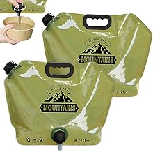 8 Liter Collapsible Emergency Water Storage Bag with Tap for Camping, Foldable Water Jug Container Bag for Travel, BPA Free Plastic Water Carrier Tank, Hiking, Desert Survival,Outdoor Adventure (2)