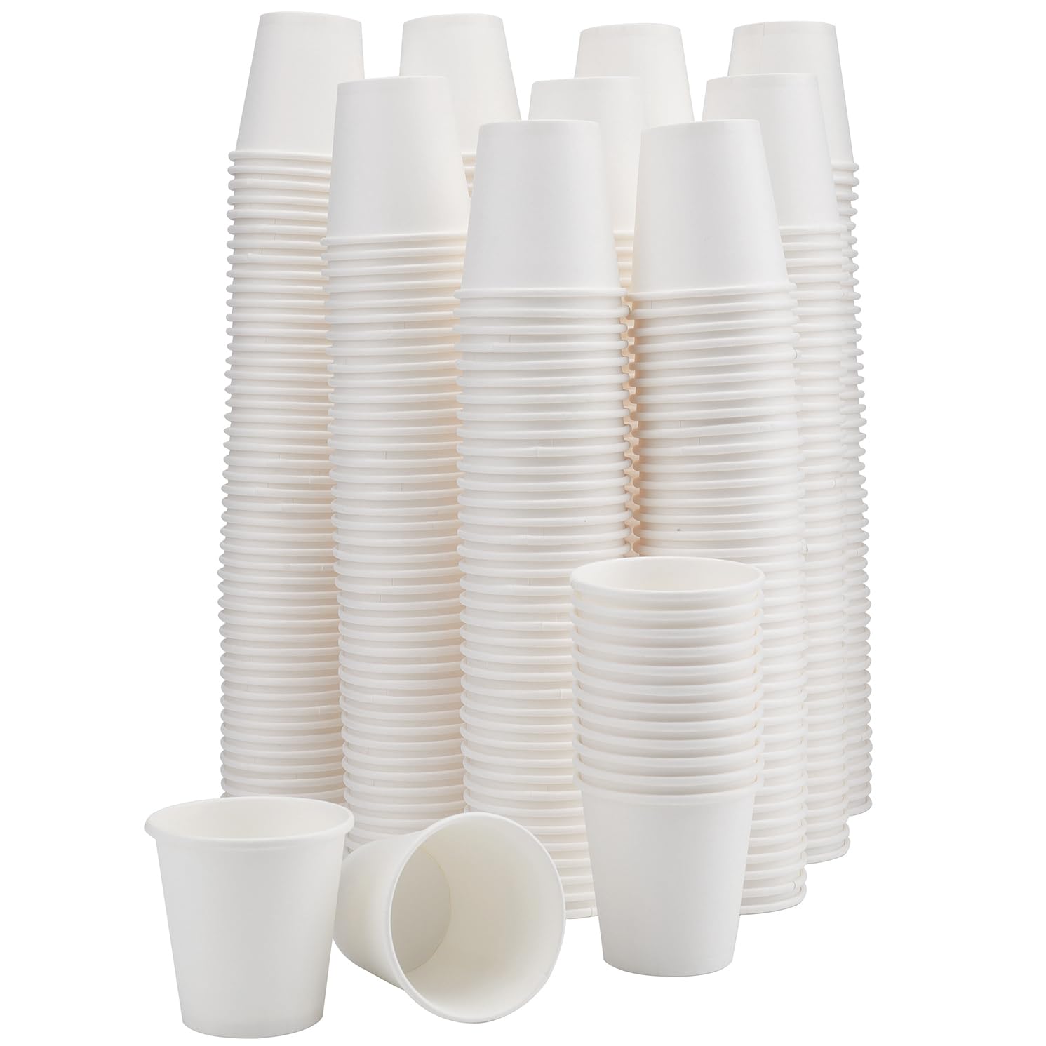 400 Count White Paper Bath Cups, 2oz / 60ml Small Paper Disposable Bathroom, Espresso, Mouthwash Cups, Disposable Paper Cups for Coffee, Water, Tea, Juice