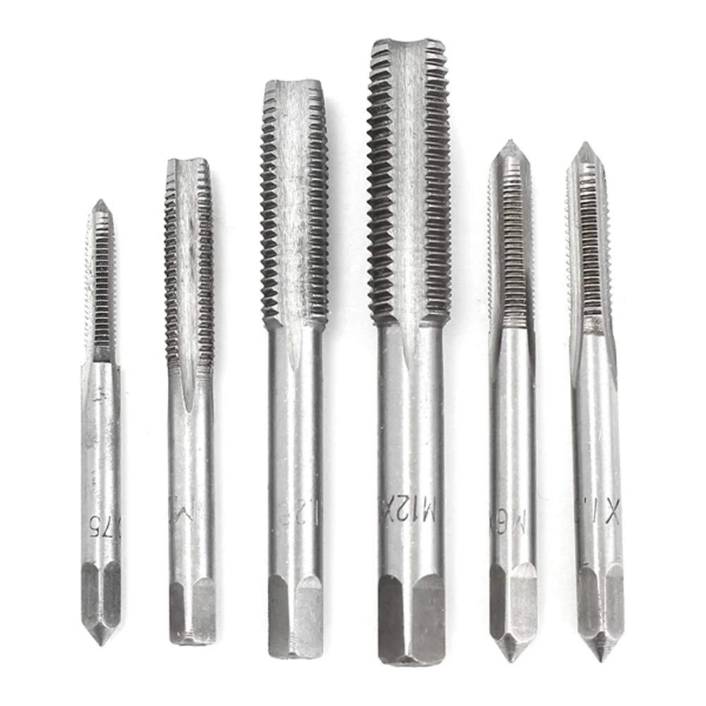 Juego de Llaves de Macho de roscar y terrajas métricas Pro M3-M12, Herramientas manuales de aleación de Metal, 40 Piezas