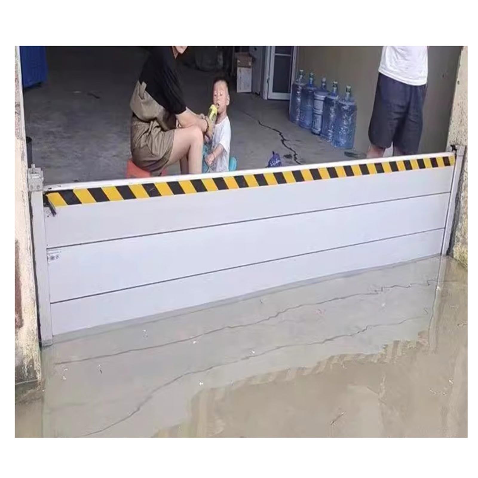 Barrière anti-inondation pour porte de garage en aluminium amovible