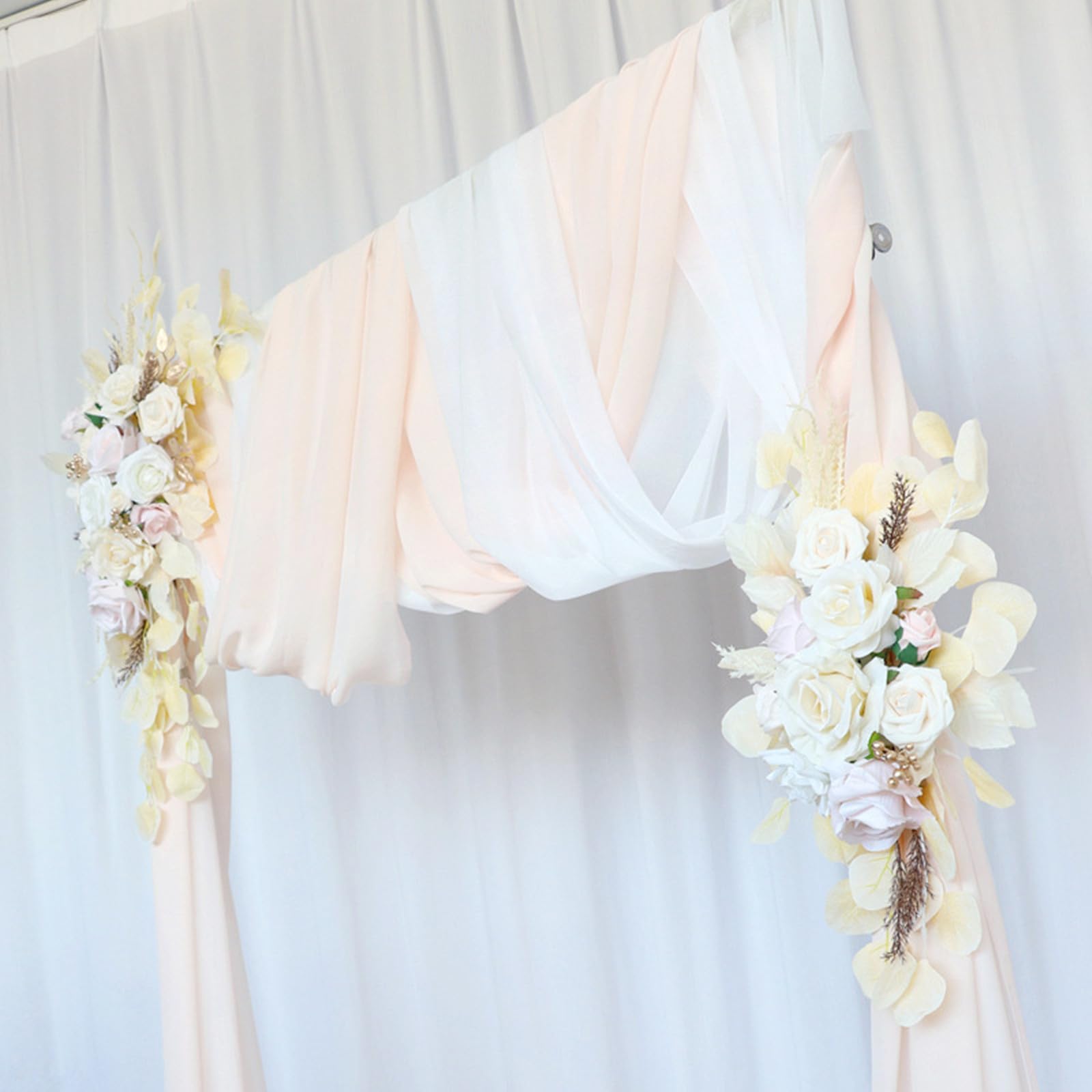 Kit de flores artificiales de arco de boda, paquete de 2, guirnalda de flores artificiales de boda, letreros de bienvenida, decoraciones florales para ceremonia de boda, recepción,