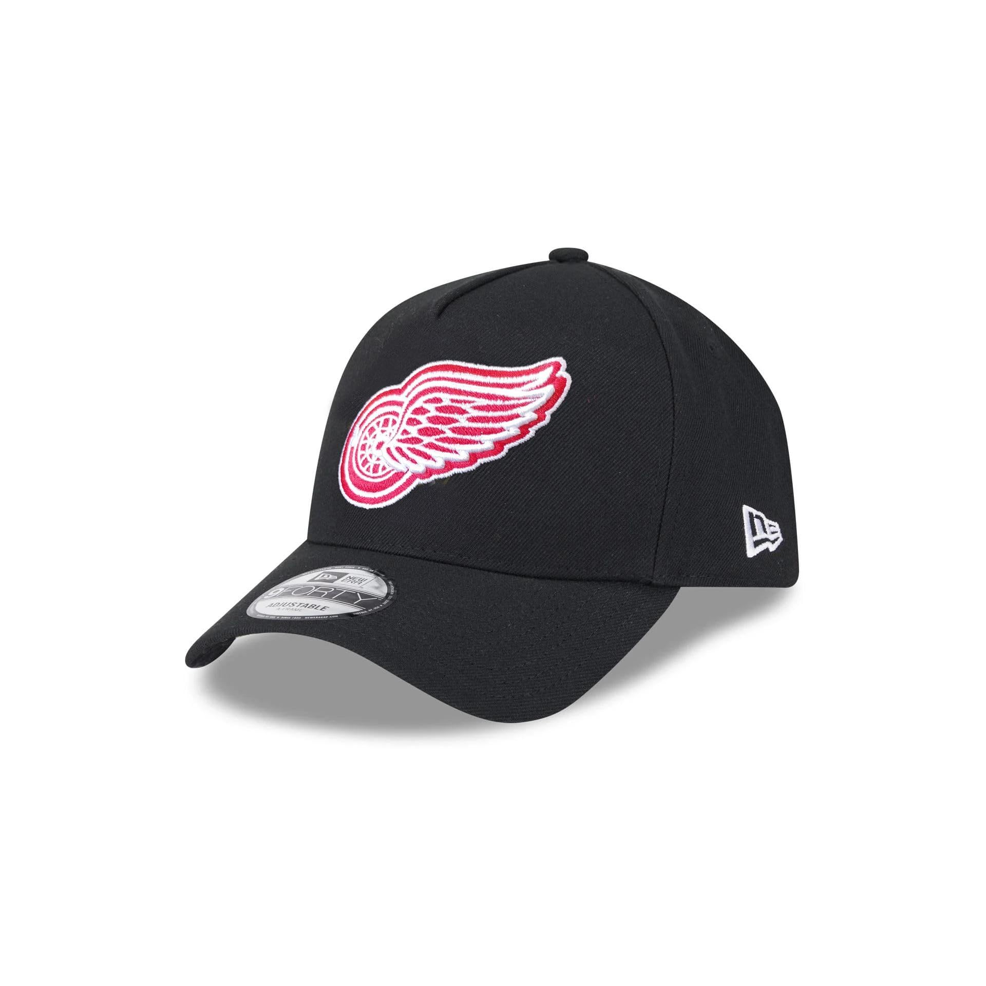 New Era Detroit Red Wings NHL Injection Black 9Forty Adjustable A-Frame Cap
