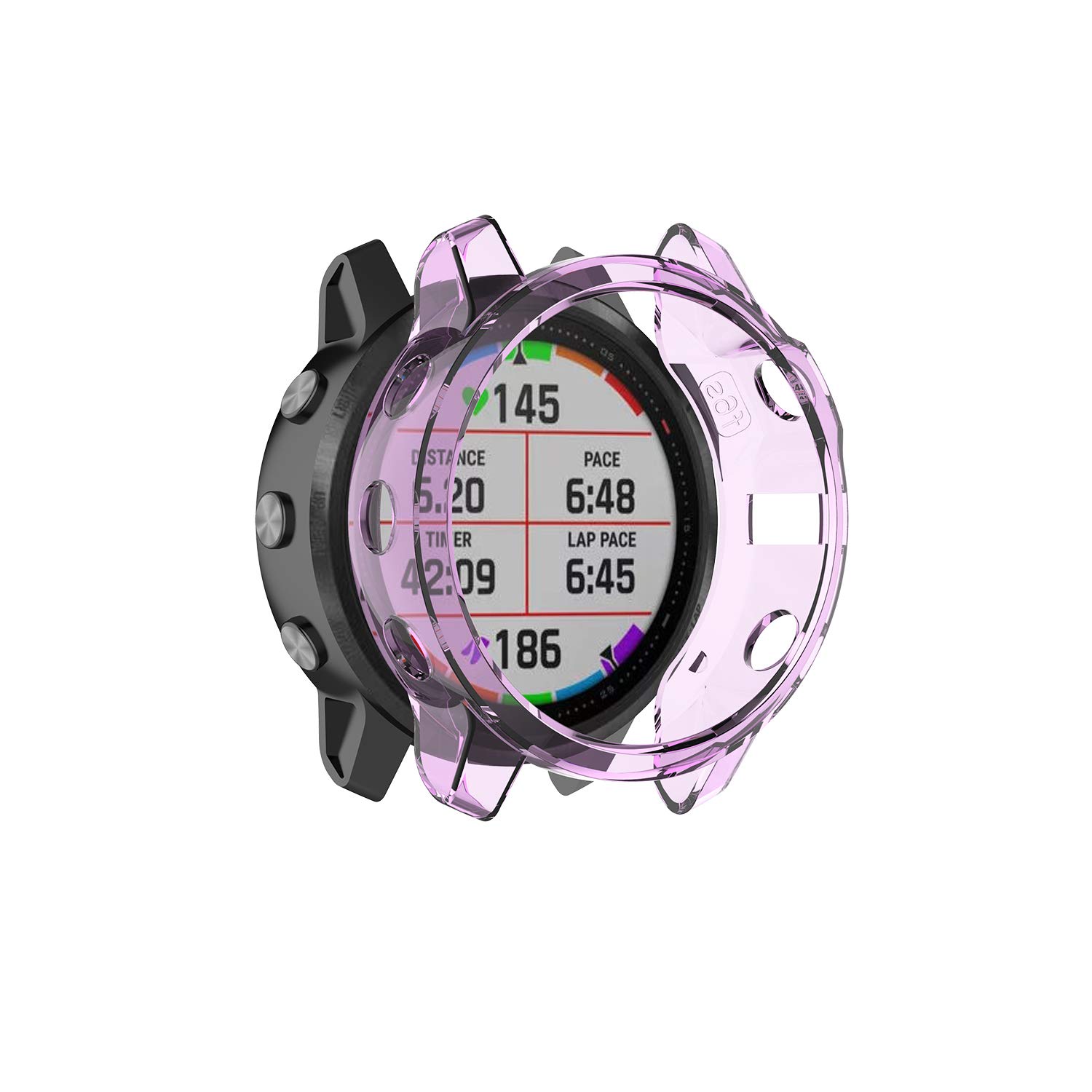 AISPORTS 2 Pezzi Bumper Paraurti In TPU Per Garmin Fenix 6S/6S Pro - Custodia Protettiva Antiurto, Ultra Sottile E Leggera