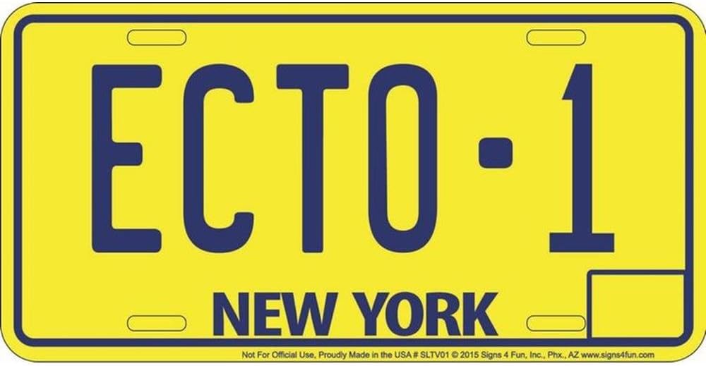 Signs 4 Fun Ghostbusters License Plate, Yellow
