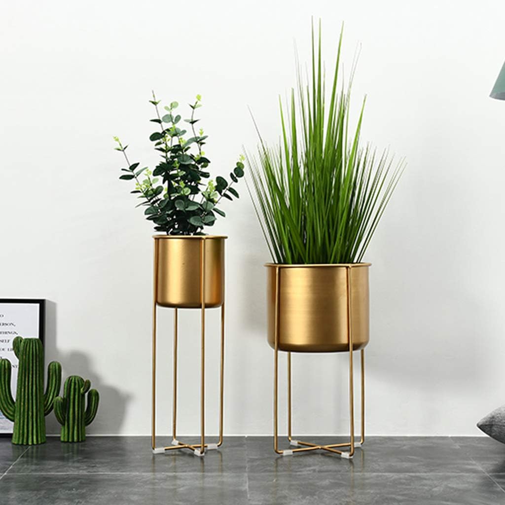 Metal Flower Stands Outdoor/Indoor Gold Plant Display Rack Garden Patio Bonsai Storage Shelves Balcony Decoration Shelf Home Decor(S)
