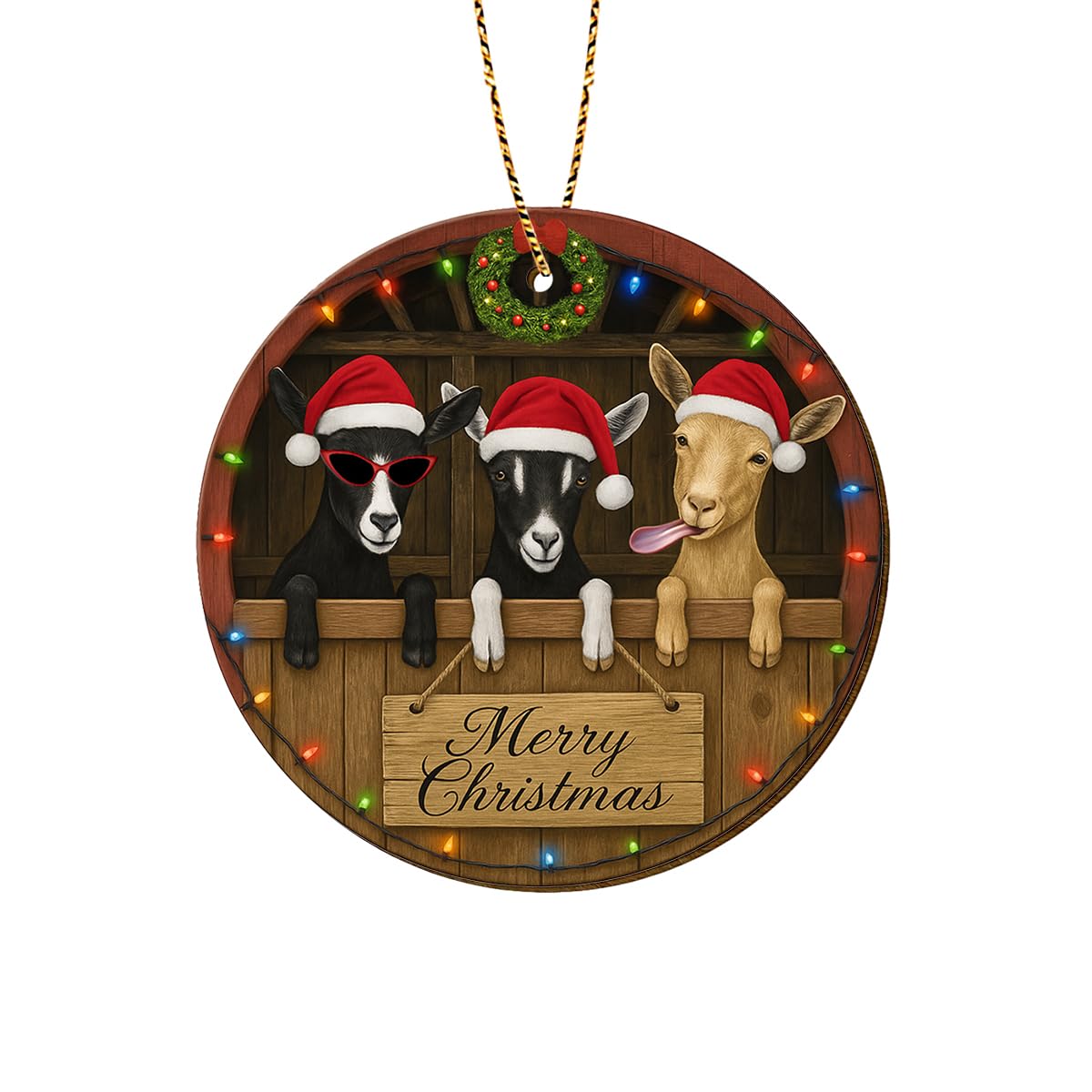 Goat Christmas Ornament