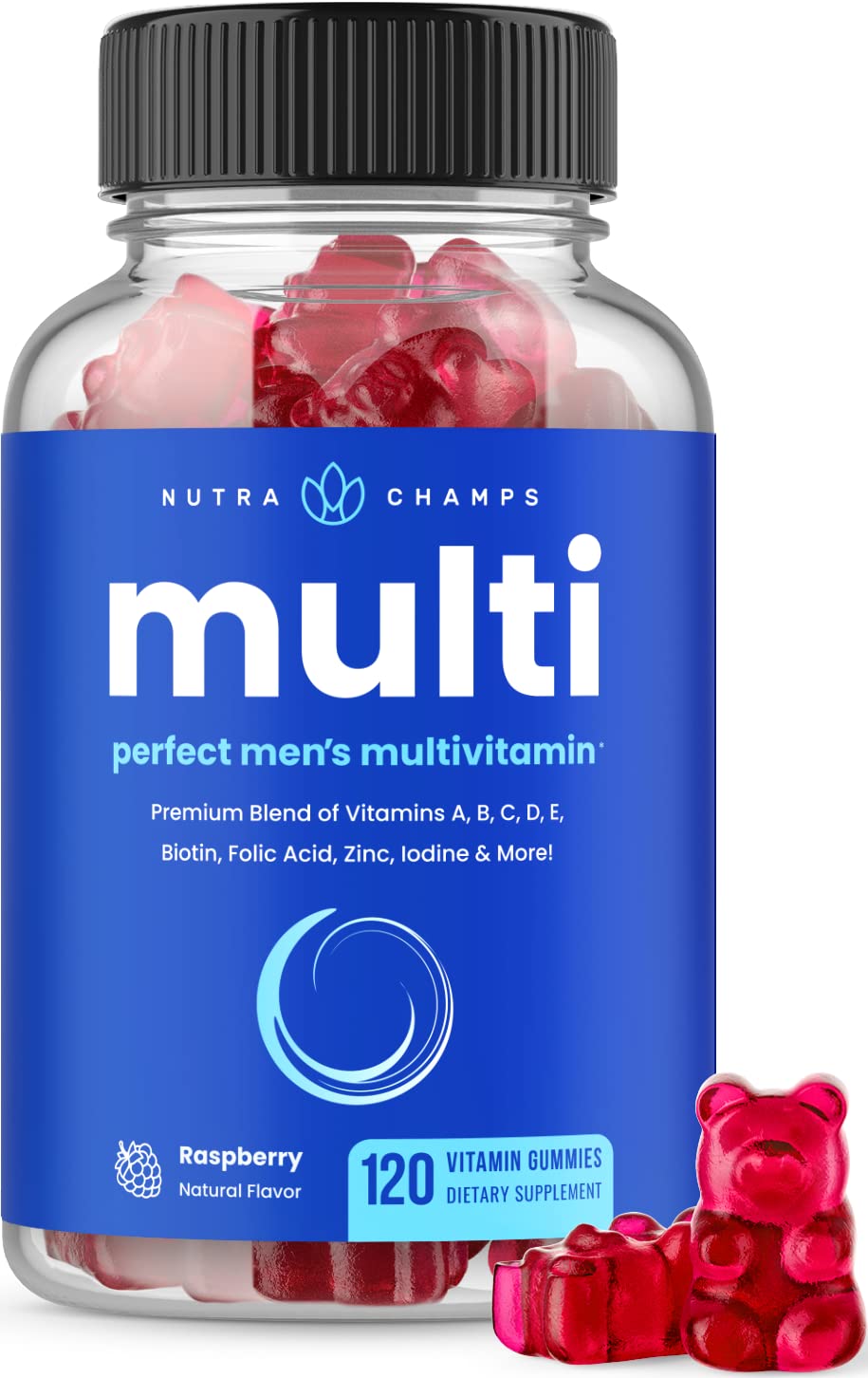 NutraChampsMen's Multivitamin Gummies | Vitamins A, B, C, D, E, Biotin, Folic Acid | Daily Multivitamin for Men | Chewable Men's Gummy Multivitamins | Bone, Brain, Heart, Immune & Energy Supplement