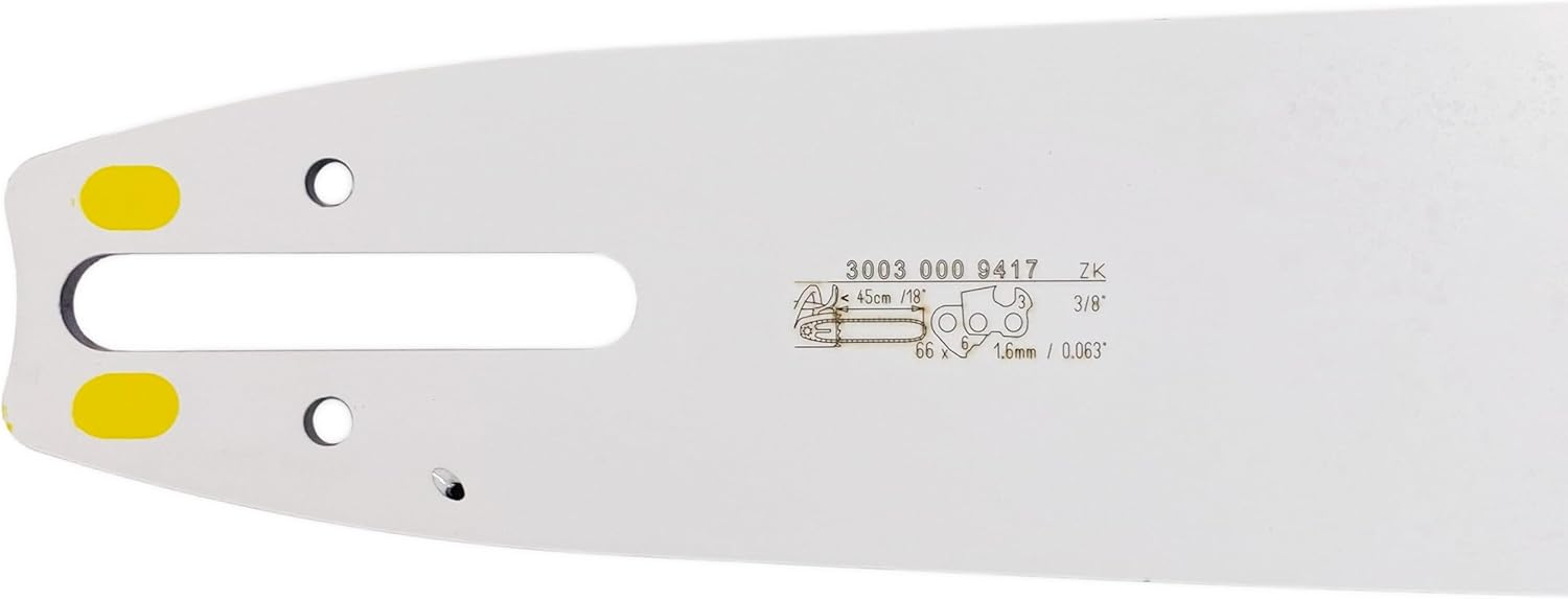Genuine 18" Chainsaw Guide Bar 0.375" Pitch (3/8"), 0.063" Gauge, 66 Drive Link, Compatible with STIHL Chainsaws 3003-000-9417