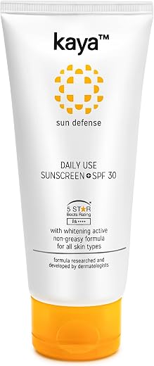 Kaya Clinic Daily Use Sunscreen SPF30 PA++++ | Contains Niacinamide | PABA Free | Non Greasy Formula | All Skin Types | 75ml